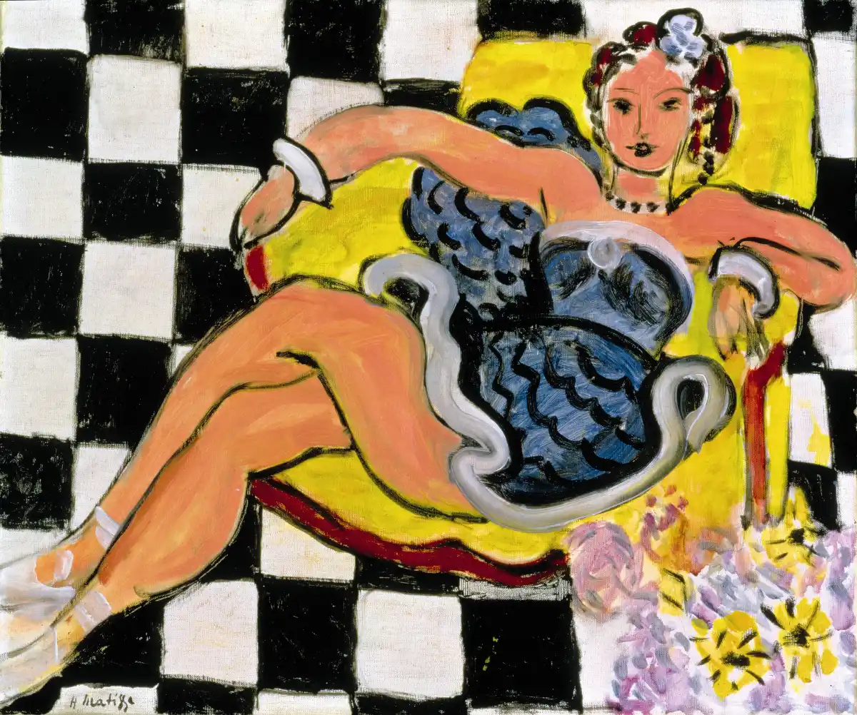 Danseuse dans le Fauteuil an abstract painting of a woman
