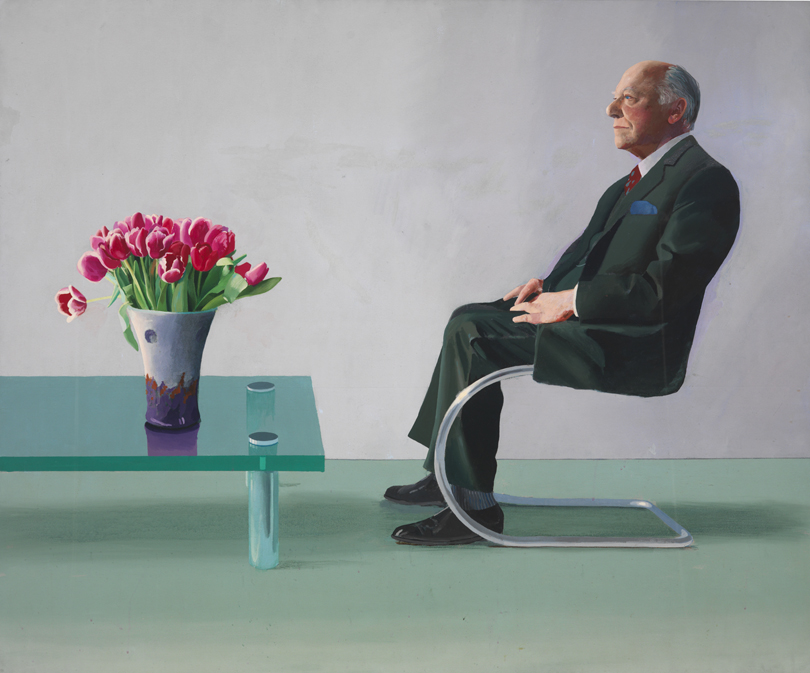 Portrait of Sir David Webster a painting by David Hockney