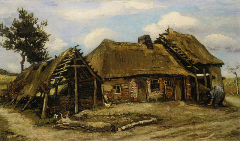Paysanne devant une Chaumier Paysanne devant une Chaumier a painting by Vincent Van Gogh