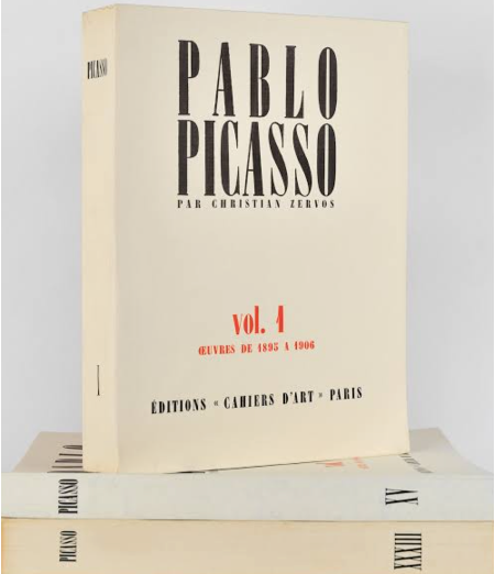 Pablo Picasso Catalogue raisonné by Christian Zervos which consists of 33 volumes.
