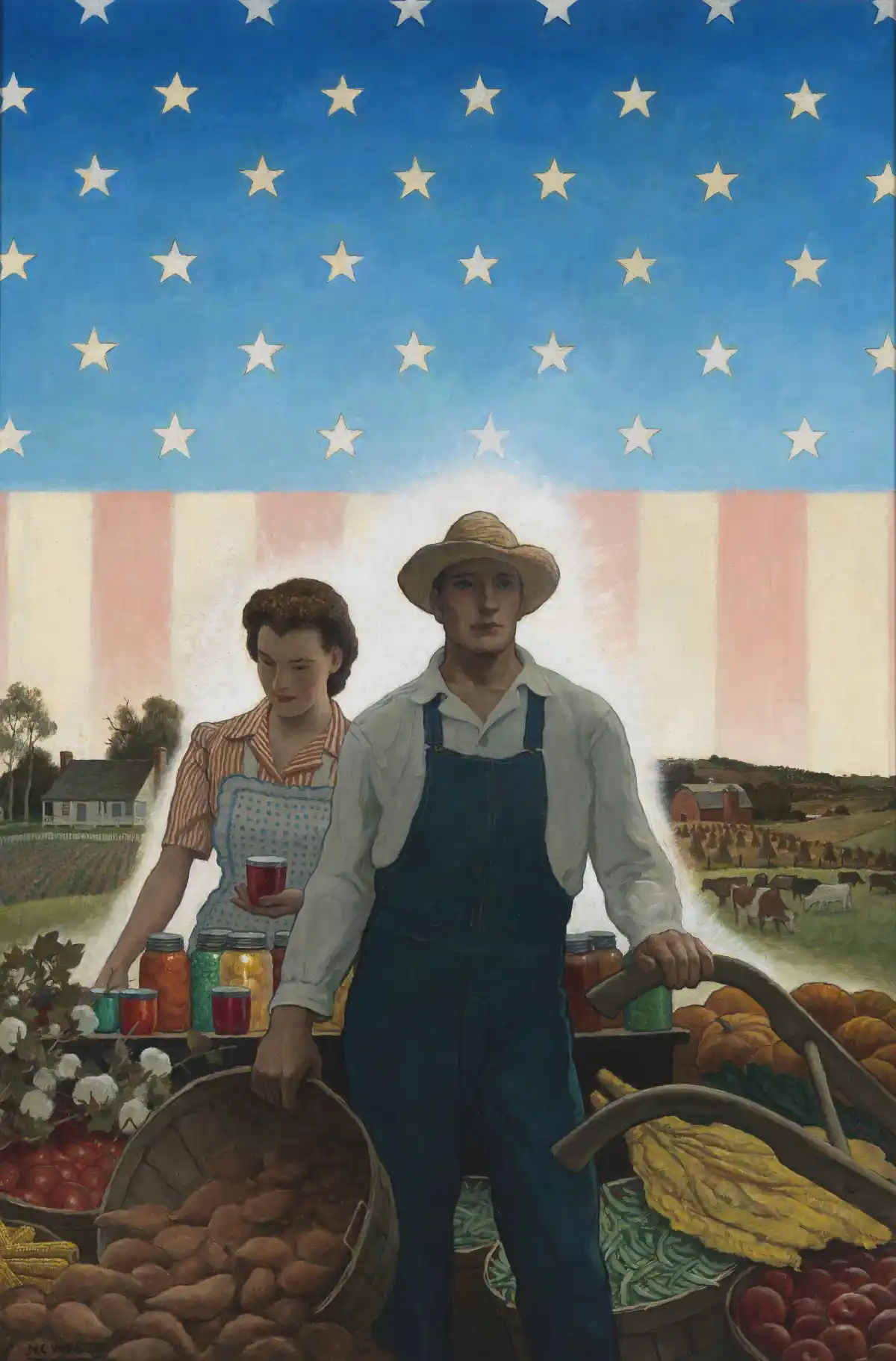 Victory Garden a painting of american farmers