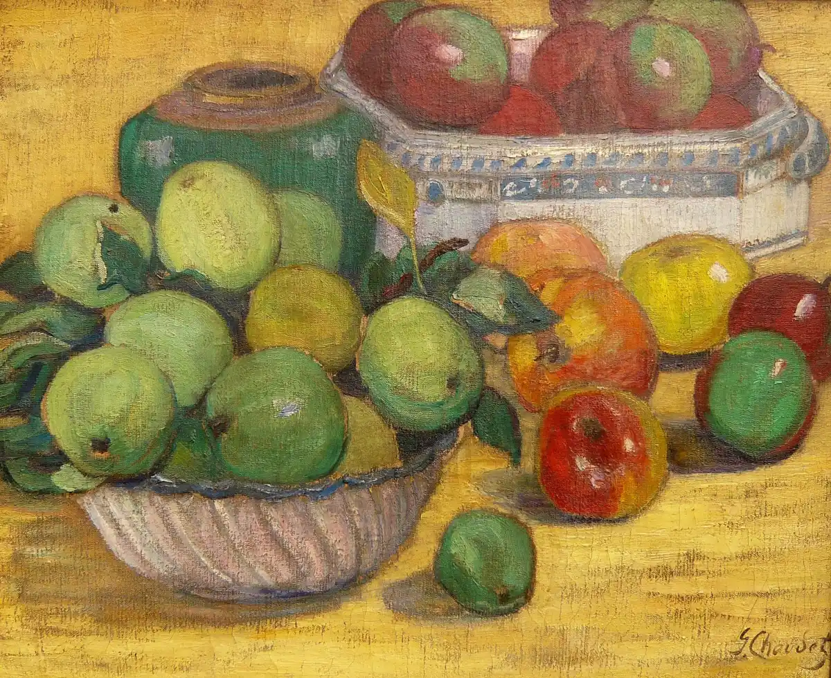Nature Morte aux Pommes a painting of fruit