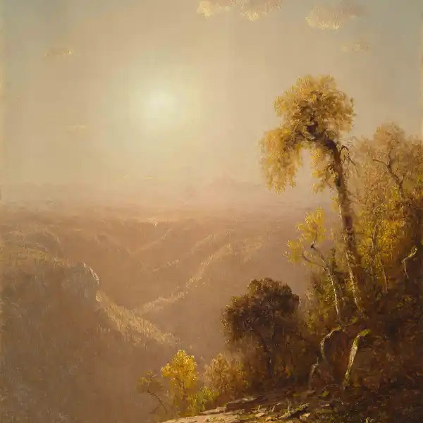 October in the Catskills a painting of a landscape