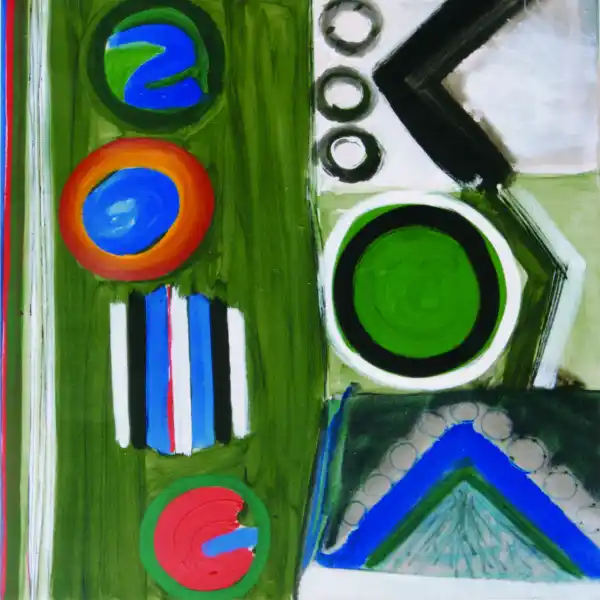 Study in Green, 2 Chevrons an abstract painting