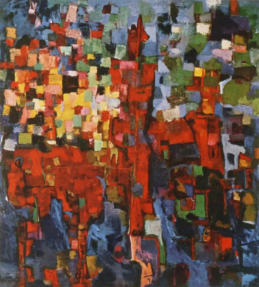 Bagliori nella foresta an abstract painting